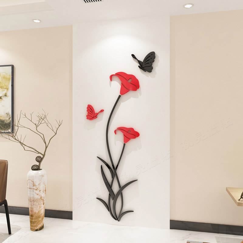 Xt Home Textiles - DIY Akrilik Ayna Duvar Sticker zambak
