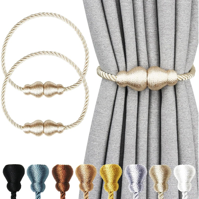 Xt Home Textiles - 2 adet Manyetik Perde Bağları Yatak
