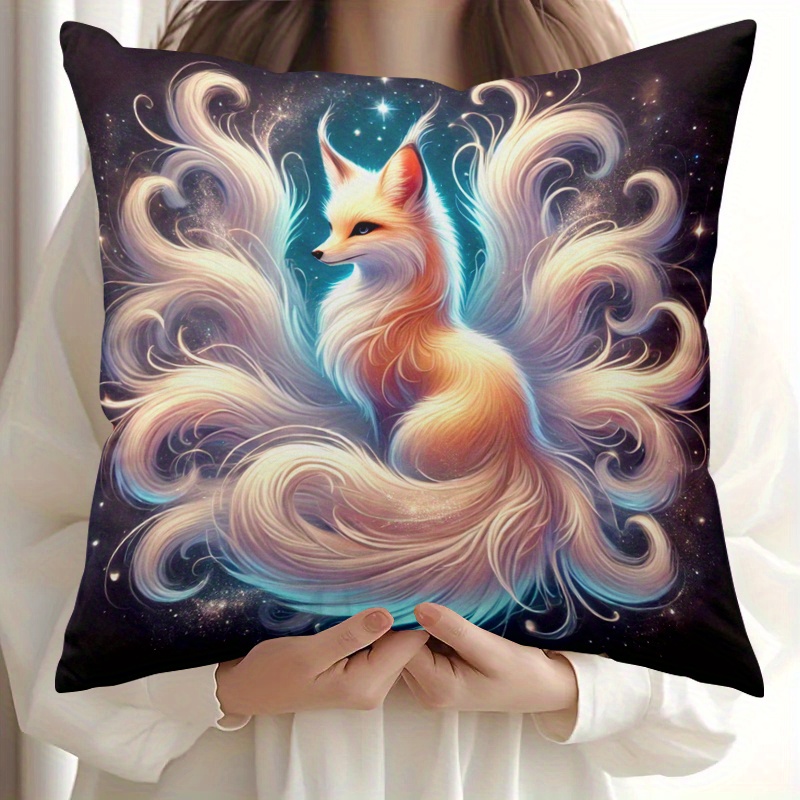 Galaxy Home Textiles - Fantezi Dokuz Kuyruklu Tilki Yastık Kılıfı,