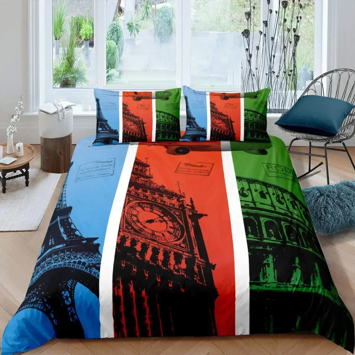 Home Textiles London - Londra Telefon Kulübesi Rahat Yorgan Nevresim