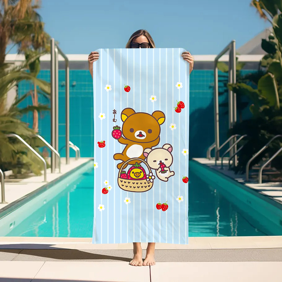 Home Textiles Towel Set - Büyük Banyo Havlusu Rilakkuma Plaj Havlusu