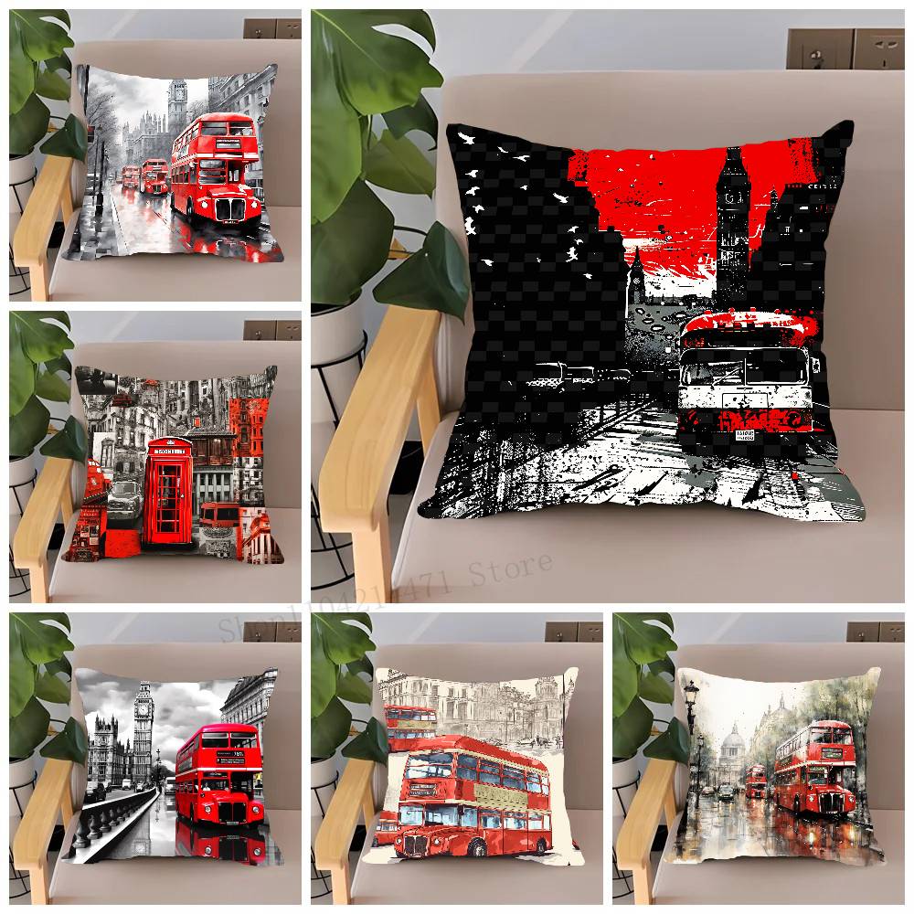 Londra Kırmızı Otobüs Baskılı  - Home Textiles London incelemesi ve fiyatı