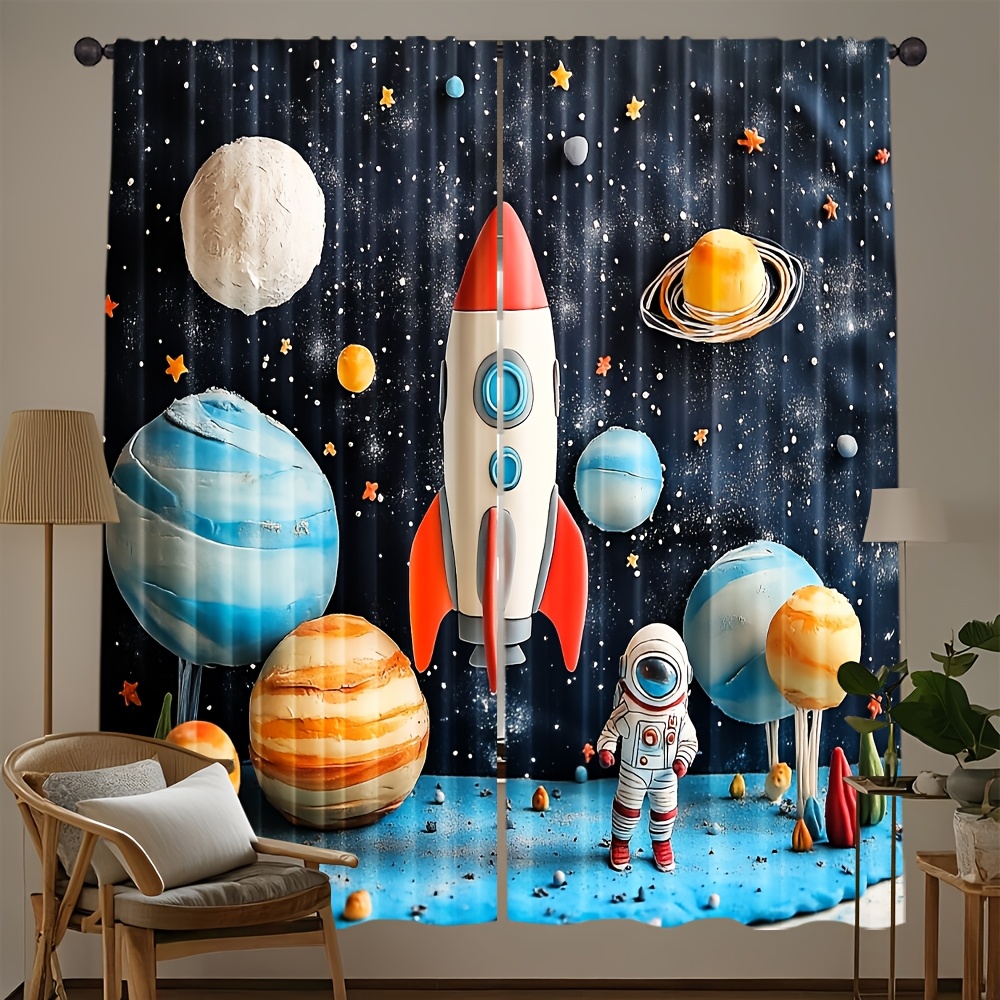 Uzay Roketi Perdesi, Çizgi Fil - Galaxy Home Textiles incelemesi ve fiyatı