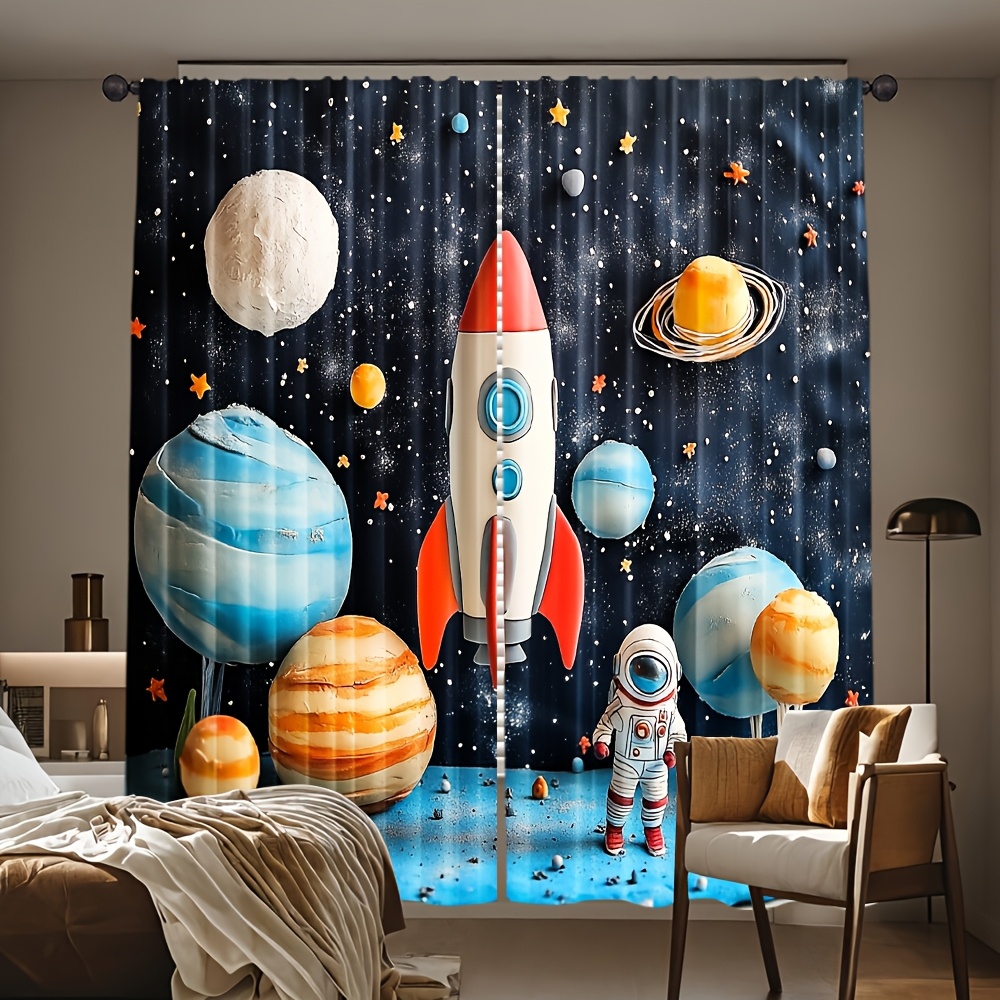Uzay Roketi Perdesi, Çizgi Fil - Galaxy Home Textiles incelemesi ve fiyatı