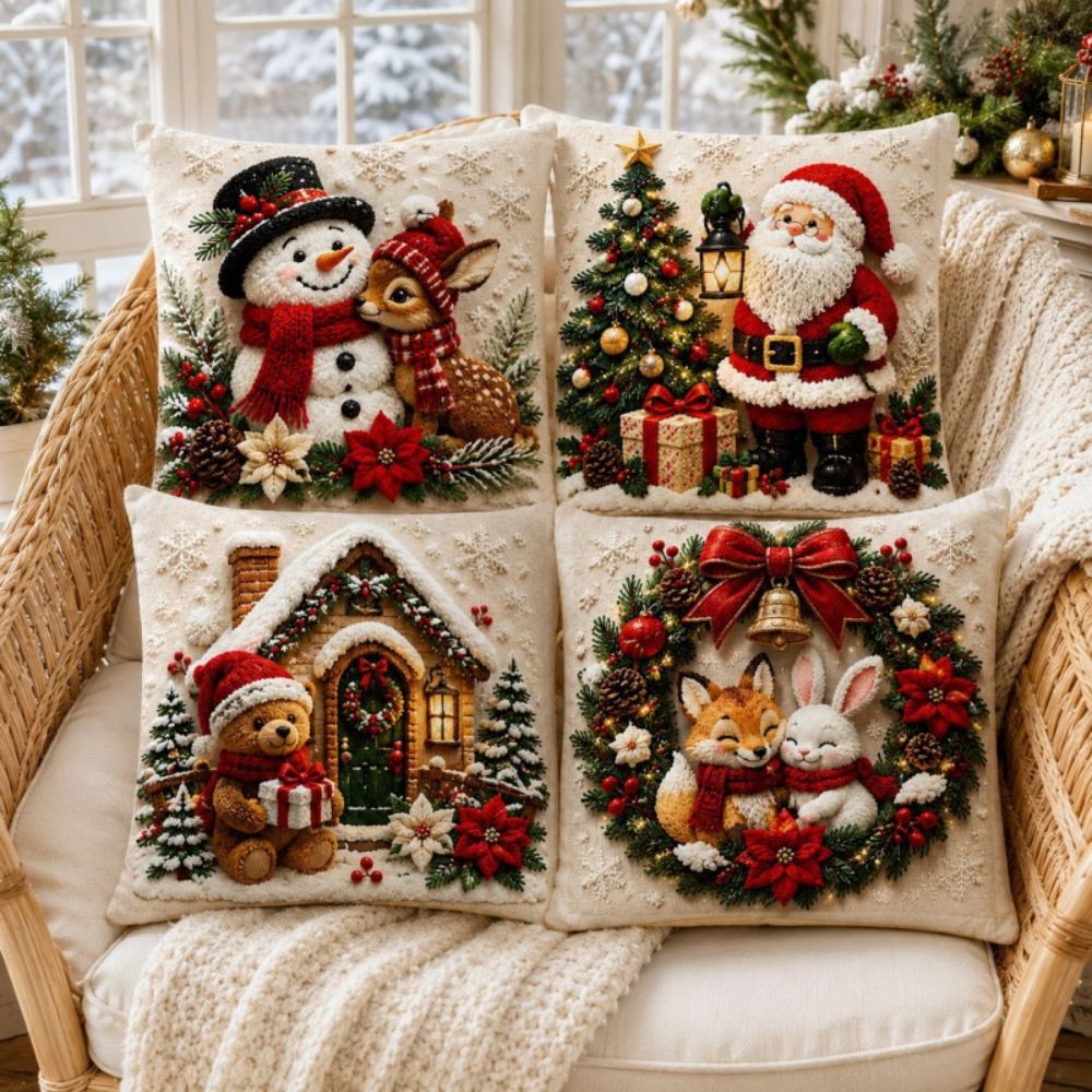 4 adet 45x45cm Noel Yastık Kıl - Home Textiles Towel Set incelemesi ve fiyatı