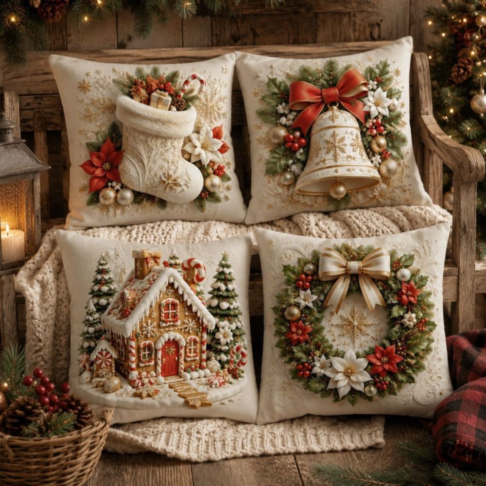 4 adet 45x45cm Noel Yastık Kıl - Home Textiles Towel Set incelemesi ve fiyatı