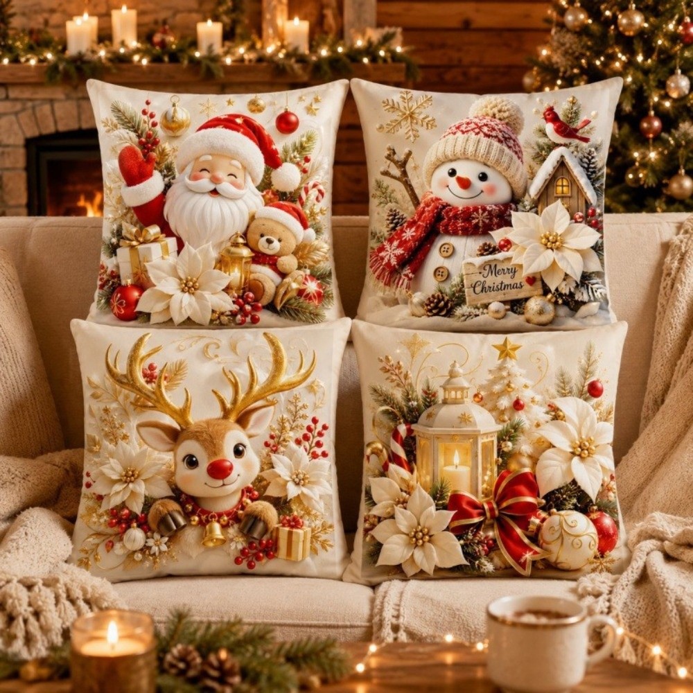 4 adet 45x45cm Noel Yastık Kıl - Home Textiles Towel Set incelemesi ve fiyatı