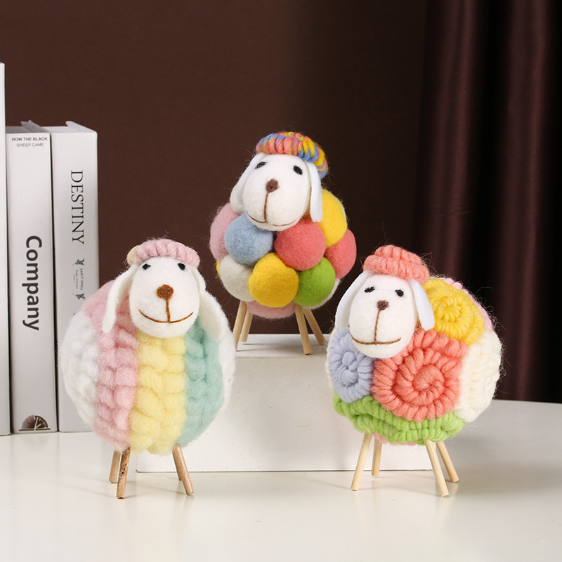 1 adet güzel keçe koyun süs ak - Home Textiles China incelemesi ve fiyatı